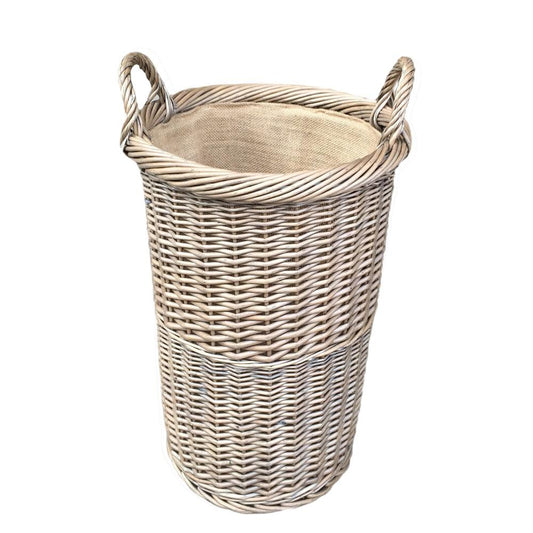 Large Antique Wash Willow Umbrella Stand-0