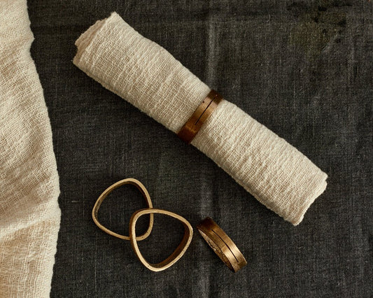 Agnes Brass Napkin Rings – Timeless Accents for Gathered Tables - The Timeless Trading Co.