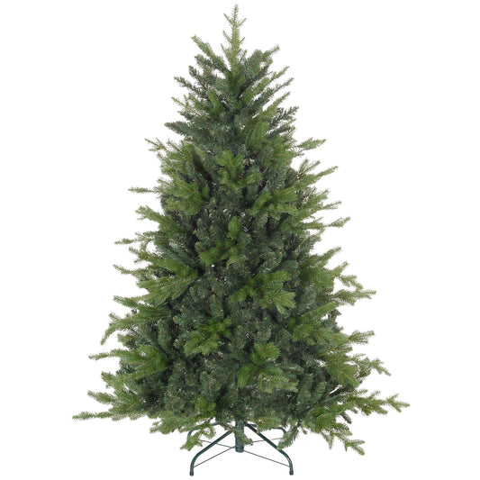 5ft artificial Christmas tree in rich green with bushy bare styling. Full silhouette with 1309 branch tips and rustic countryside charm.
