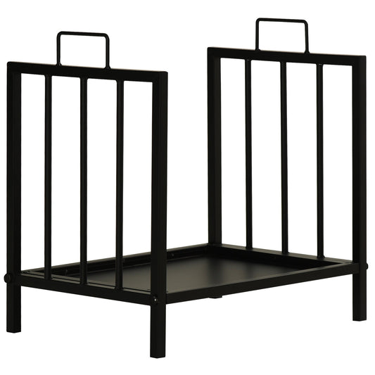 Ashwick Hearth Log Rack – Elevated Fireside Storage - The Timeless Trading Co.
