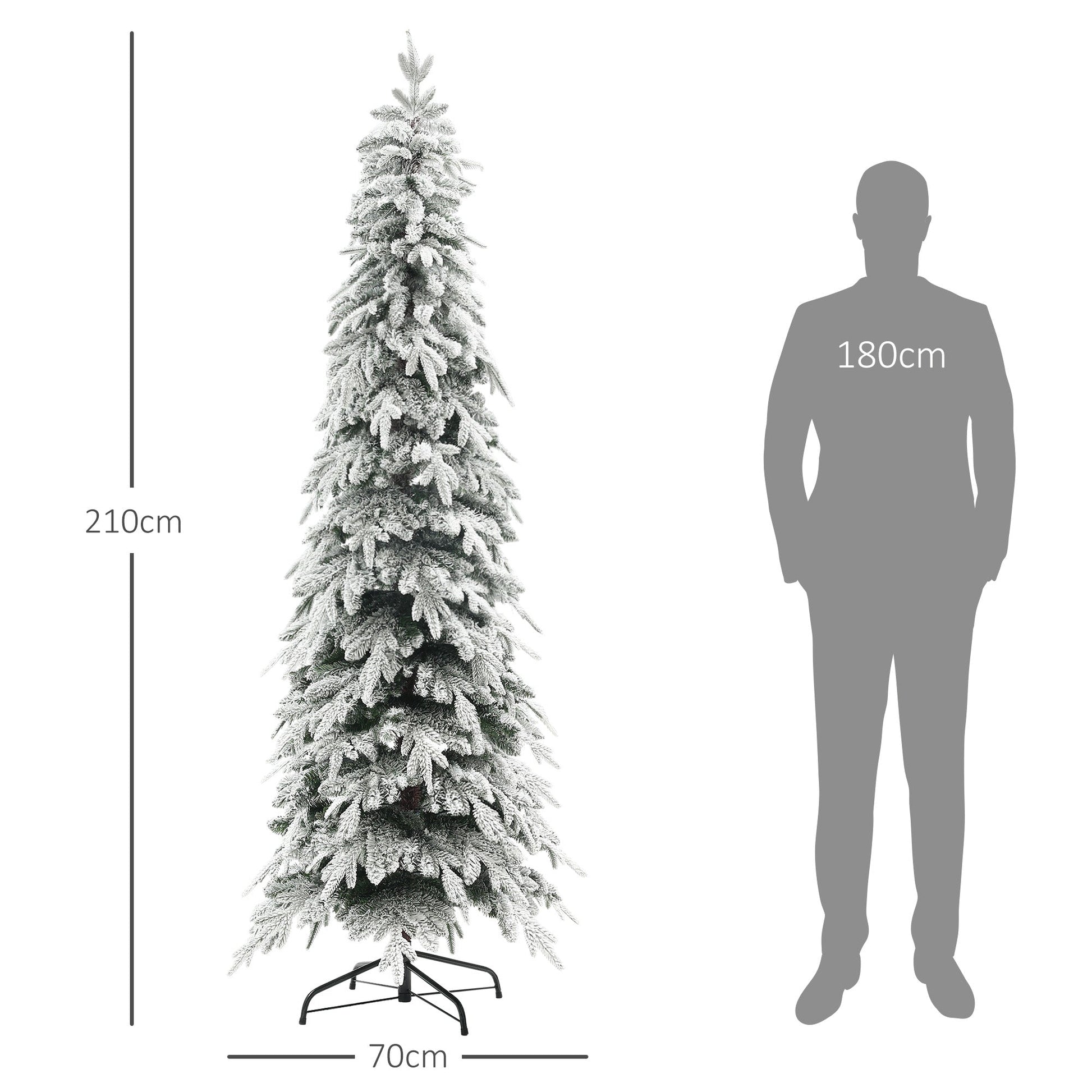 Brambleglen Pine – 7ft Snow - Covered Unlit Tree - The Timeless Trading Co.
