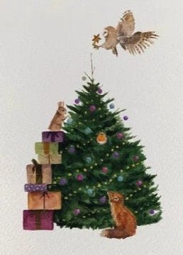 Deck The Halls – Woodland Animal Christmas Card - The Timeless Trading Co.