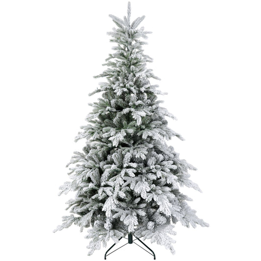 Everfrost Fir – 6ft Snow - Flocked Tree with LED Lights - The Timeless Trading Co.