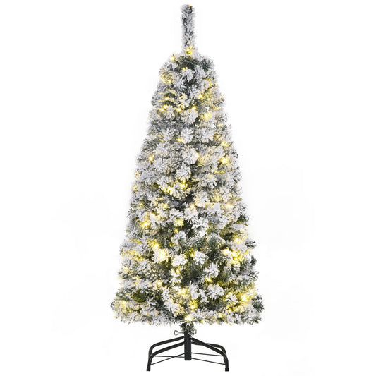 Frostmere Fir – 4ft Snow - Flocked Tree with LED Lights - The Timeless Trading Co.
