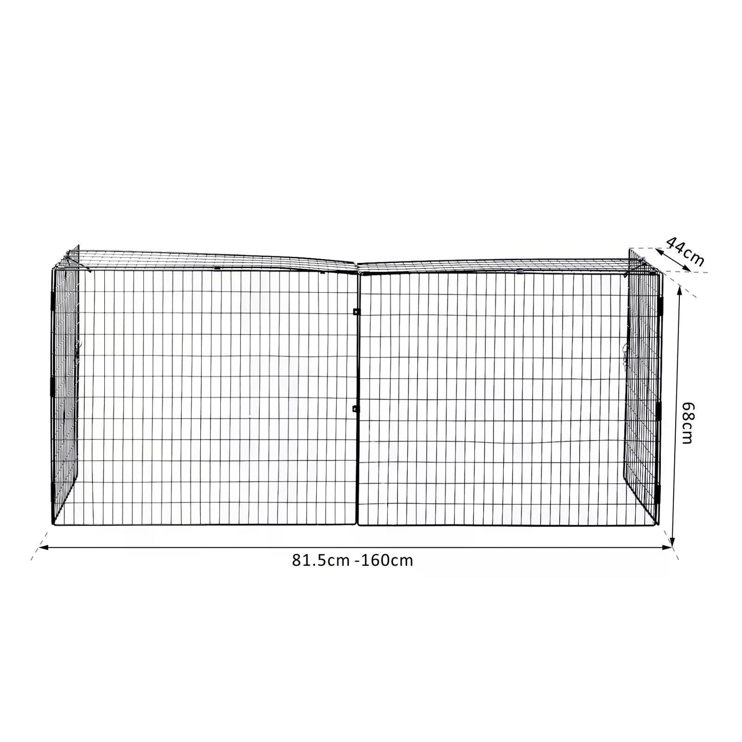 Hearthwarden Fireguard in matte black mesh steel shown on blank background with labelled dimensions; foldable screen for hearthside protection.