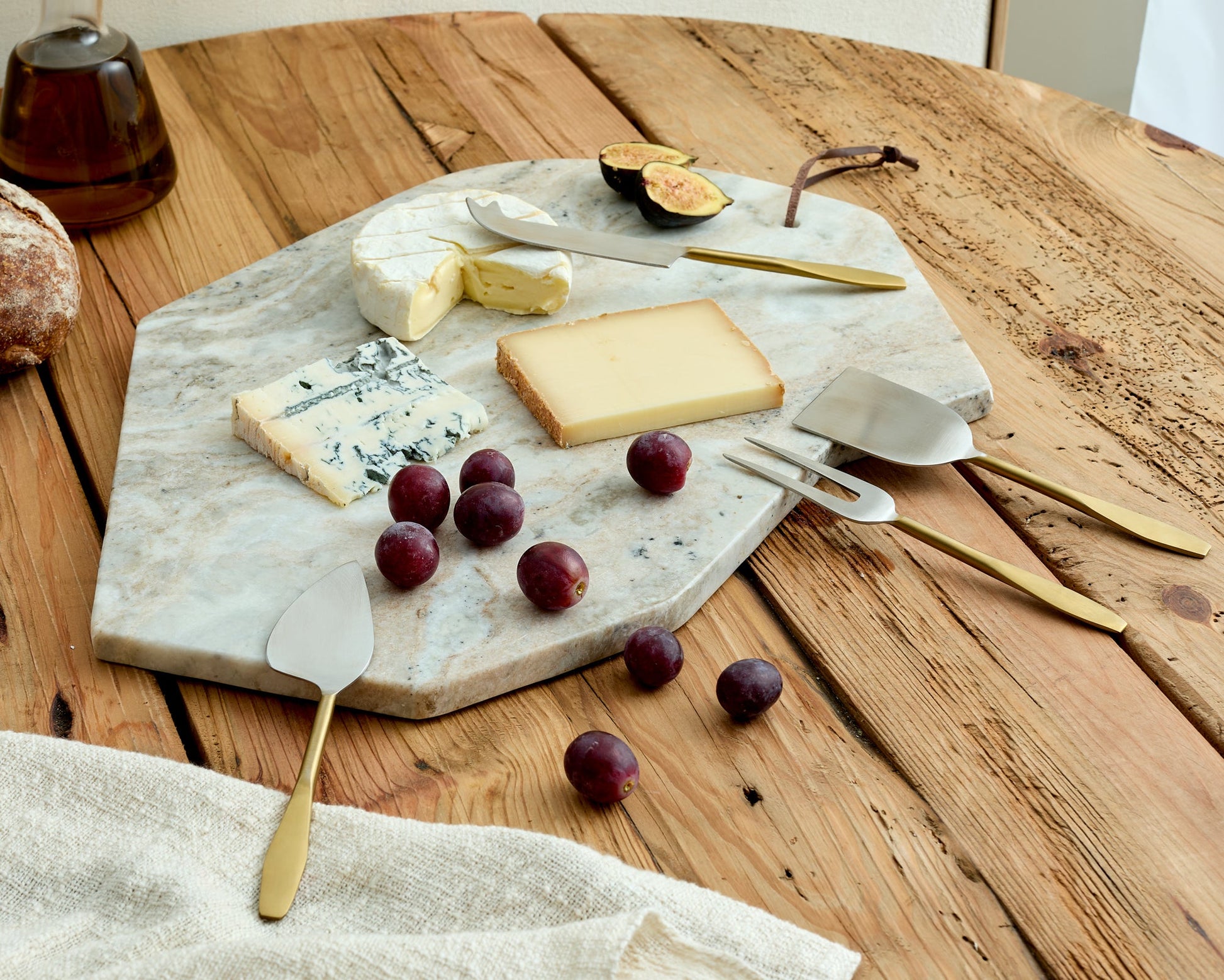 Handcrafted marble board with heritage charm, showcasing artisan detail and soulful serveware styling.