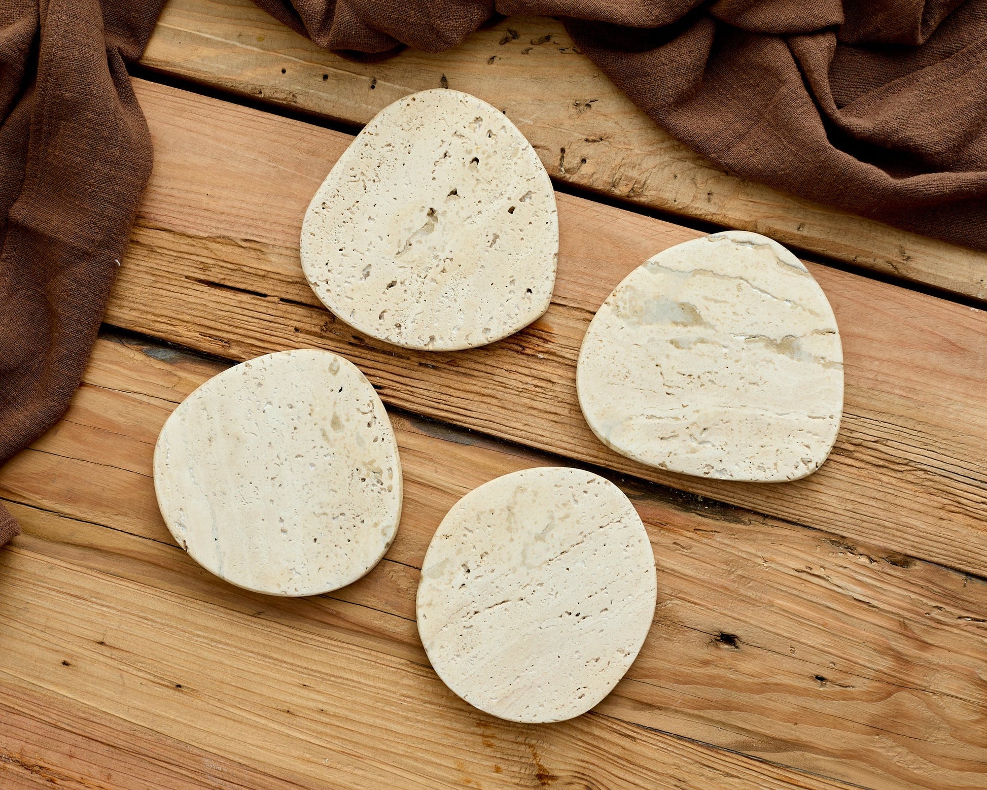 Irregular Travertine Coasters – Timeless Charm for Gathered Tables - The Timeless Trading Co.