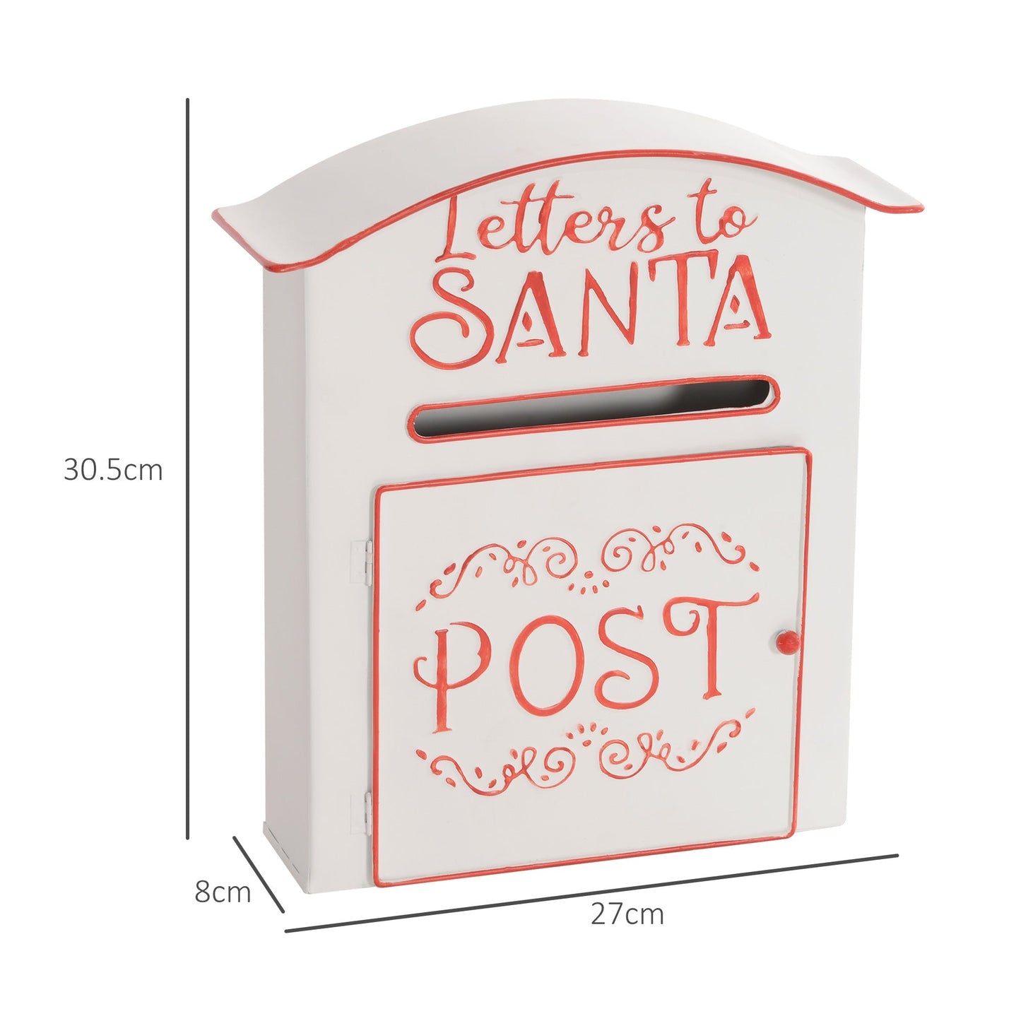 Letters to Santa Post Box – Wall Mounted Christmas Charm - The Timeless Trading Co.