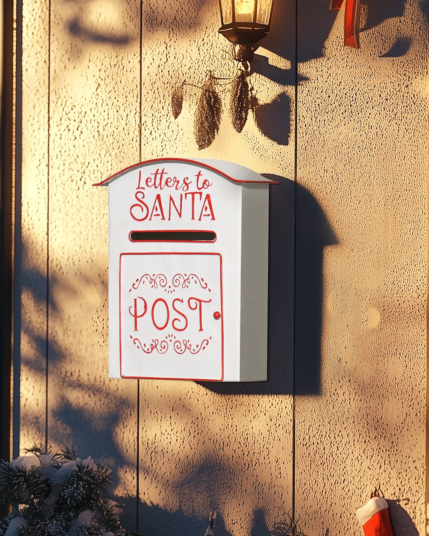 Letters to Santa Post Box – Wall Mounted Christmas Charm - The Timeless Trading Co.