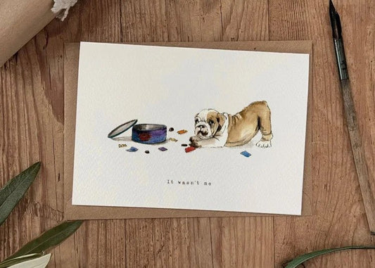 Naughty Puppy – It Wasn’t Me Christmas Card - The Timeless Trading Co.