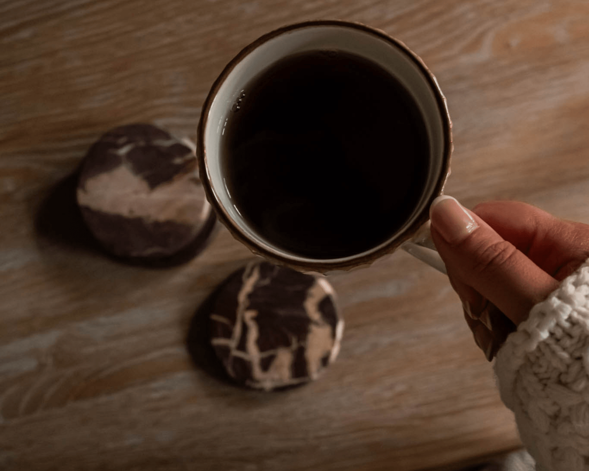 Rosso Levanto Marble Coasters – Timeless Countryside Charm - The Timeless Trading Co.