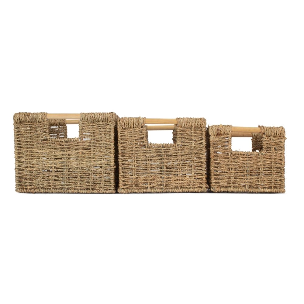 Skansen Basket – Handwoven Seagrass Storage in Three Sizes - The Timeless Trading Co.