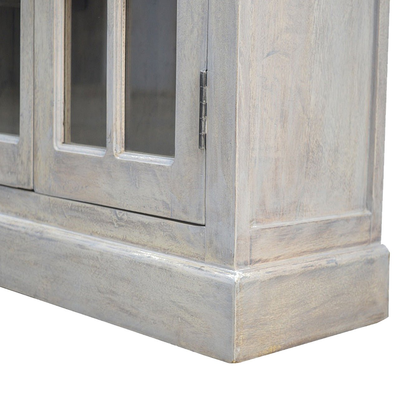 The Alnwick Glazed Sideboard — Stone - Washed Oak with Heirloom Detailing - The Timeless Trading Co.