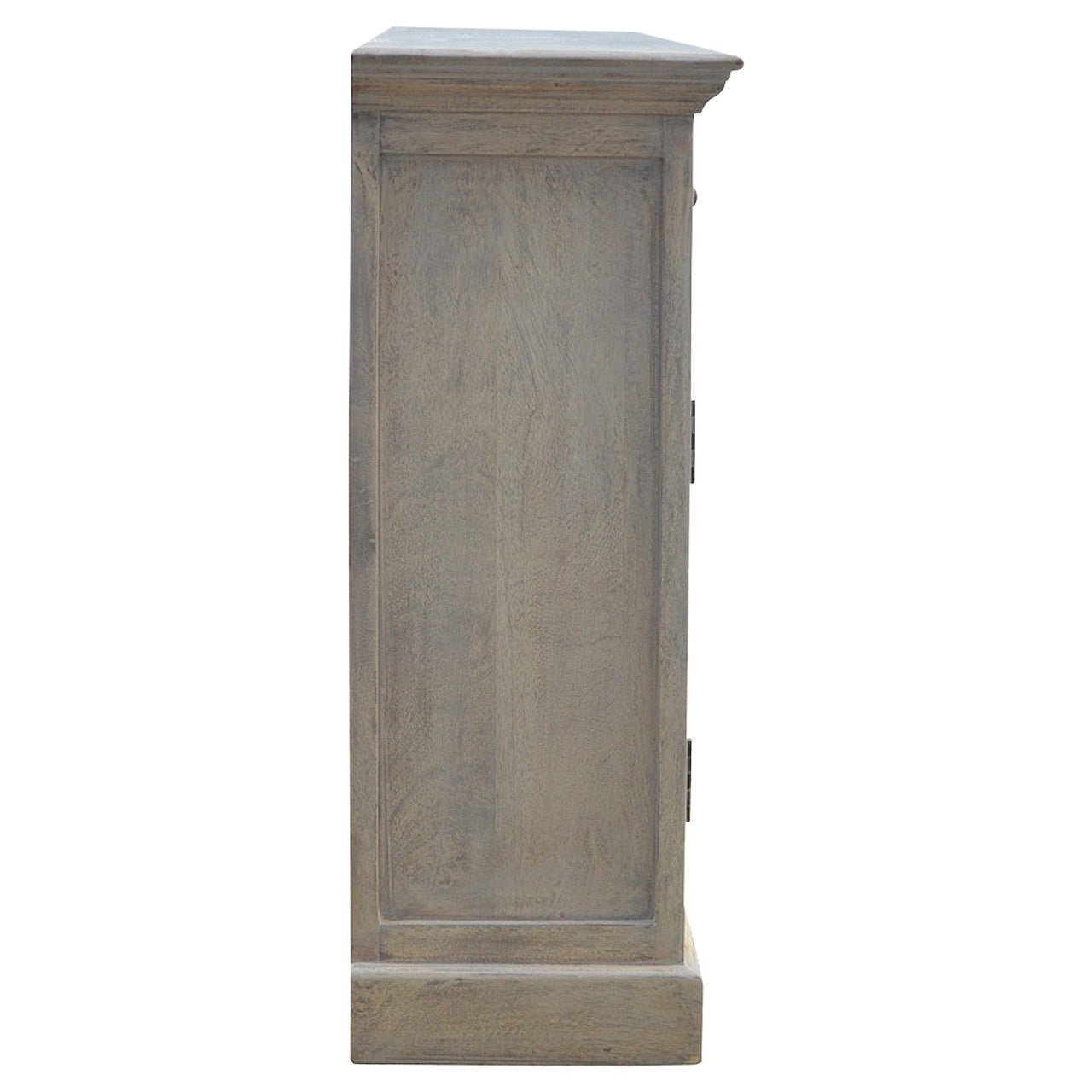 The Alnwick Glazed Sideboard — Stone - Washed Oak with Heirloom Detailing - The Timeless Trading Co.