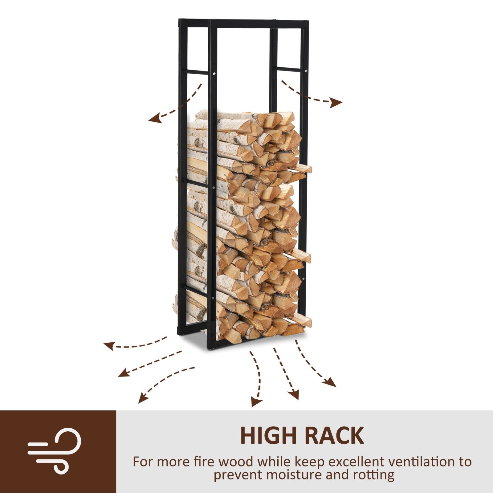 The Ashwell Cradle — Tall Double - Tier Log Holder with Balanced Rails - The Timeless Trading Co.
