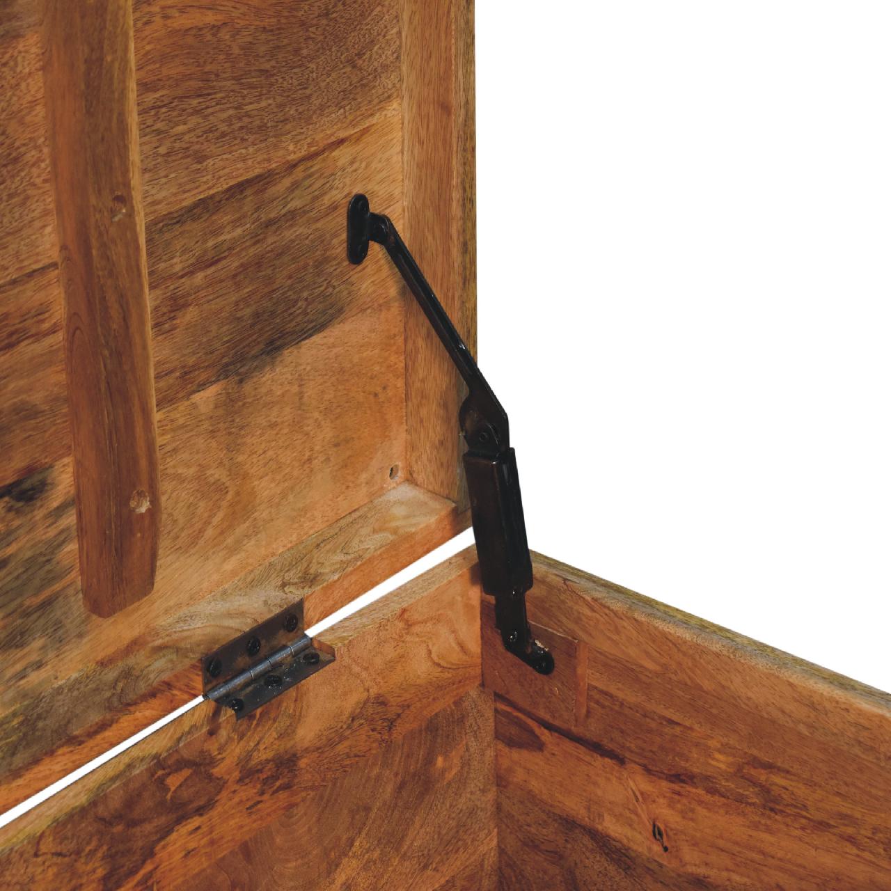 The Boscobel Hide Trunk – Oak - ish Mango Wood Window Seat - The Timeless Trading Co.