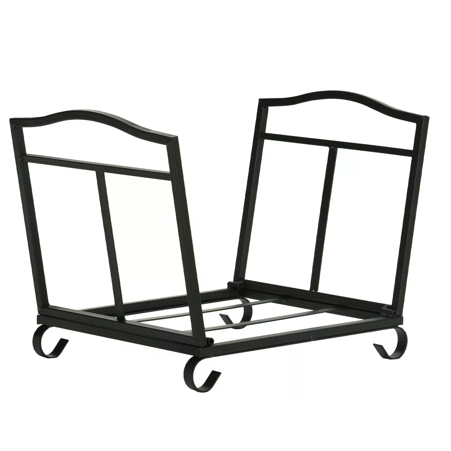 The Bramblestead Log Keeper — Foldable Fireplace Rack with Slatted Base - The Timeless Trading Co.