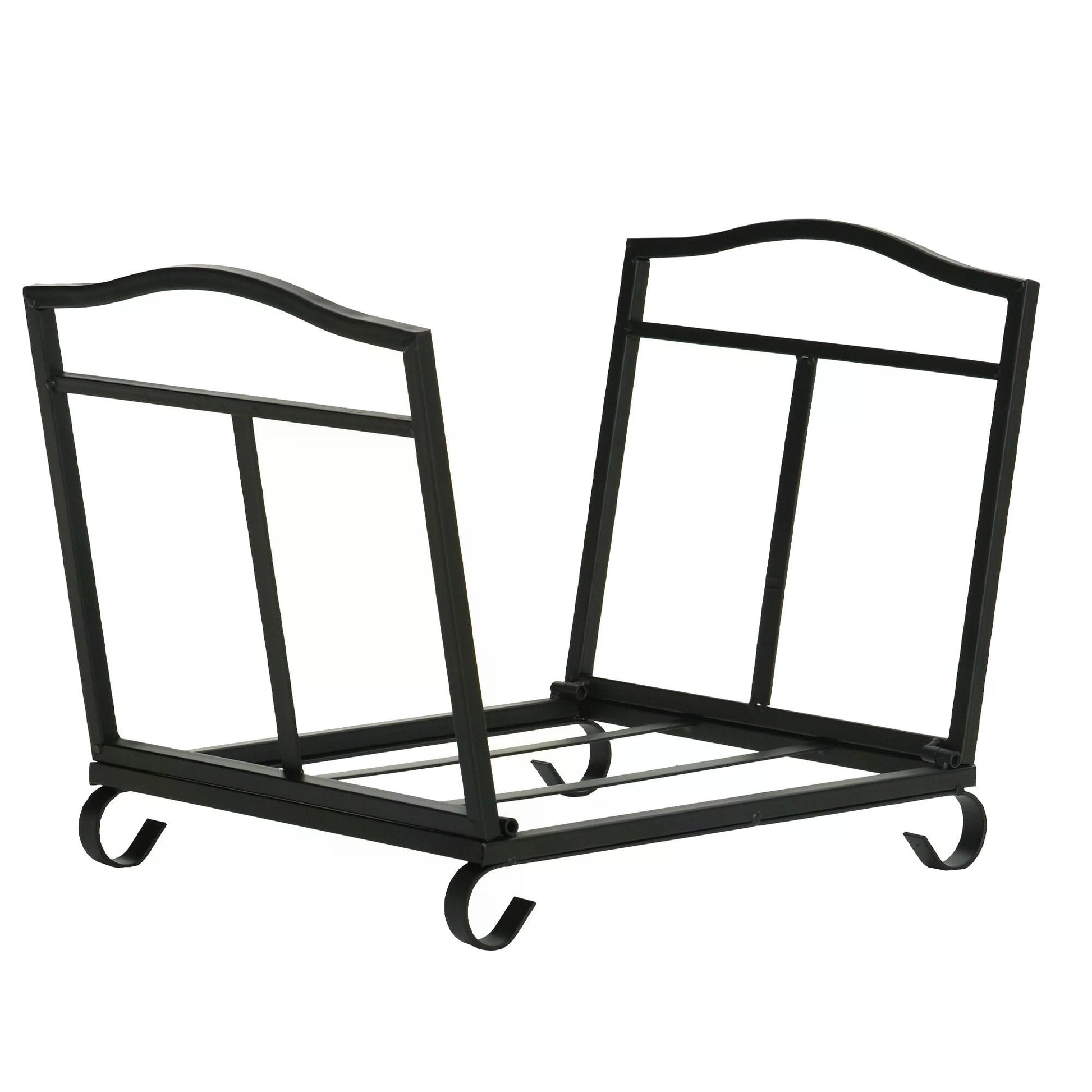 The Bramblestead Log Keeper — Foldable Fireplace Rack with Slatted Base - The Timeless Trading Co.