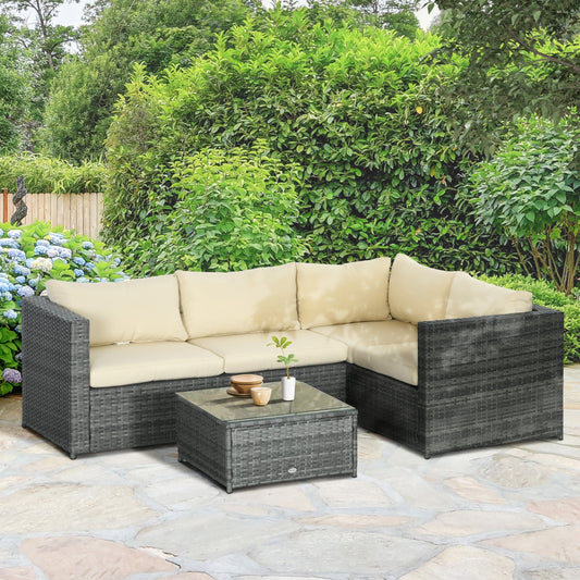 The Calke Corner – 4 Seater Garden Sofa Ensemble - The Timeless Trading Co.