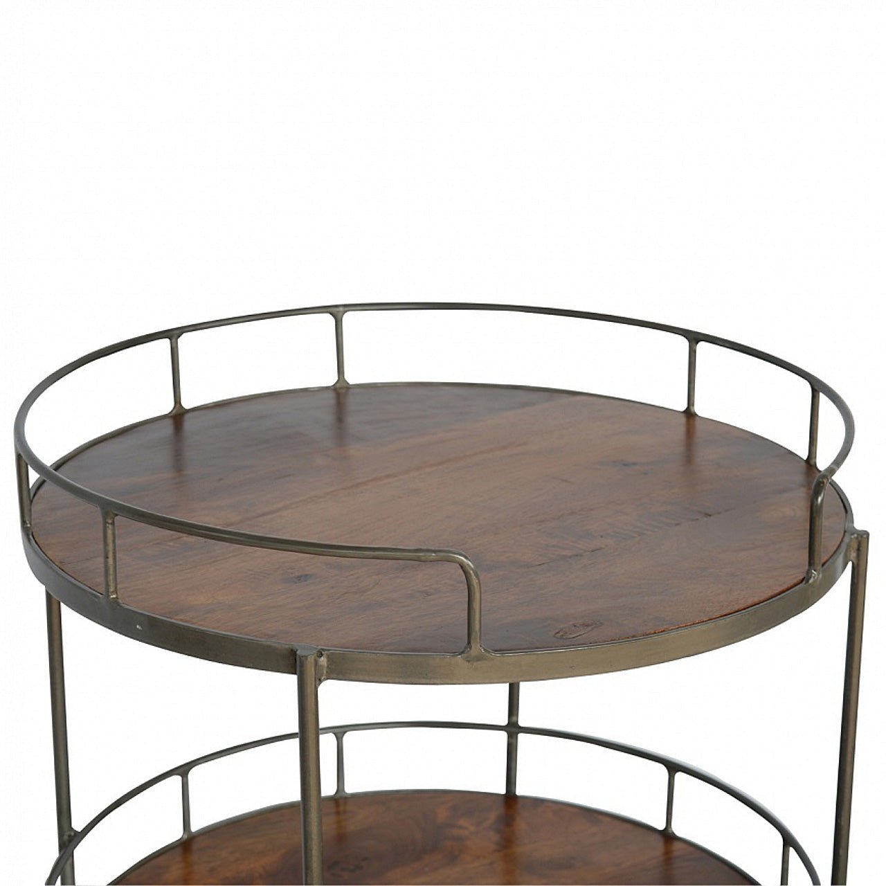 The Carson Butler’s Tray Table — Solid Oak Service with Iron Base - The Timeless Trading Co.