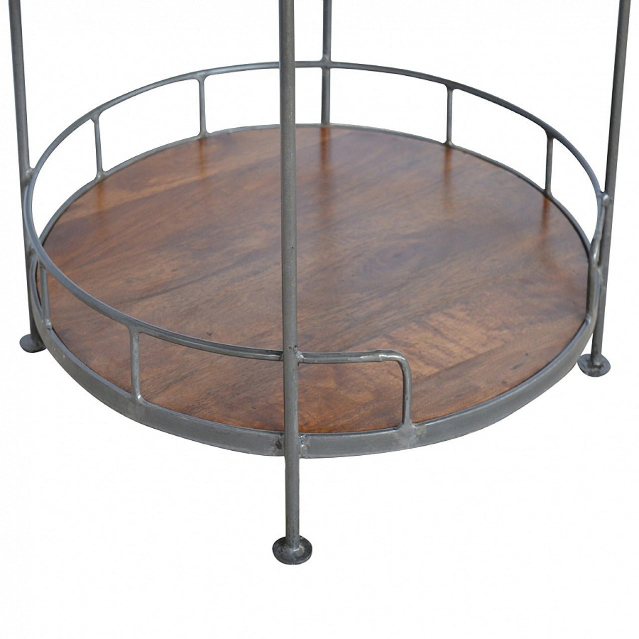 The Carson Butler’s Tray Table — Solid Oak Service with Iron Base - The Timeless Trading Co.