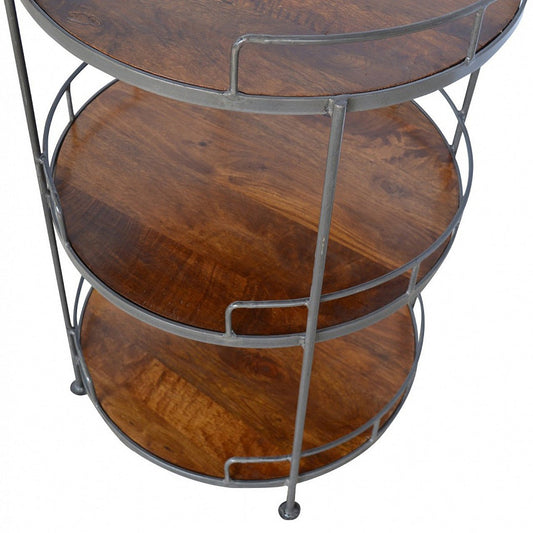 The Carson Butler’s Tray Table — Solid Oak Service with Iron Base - The Timeless Trading Co.