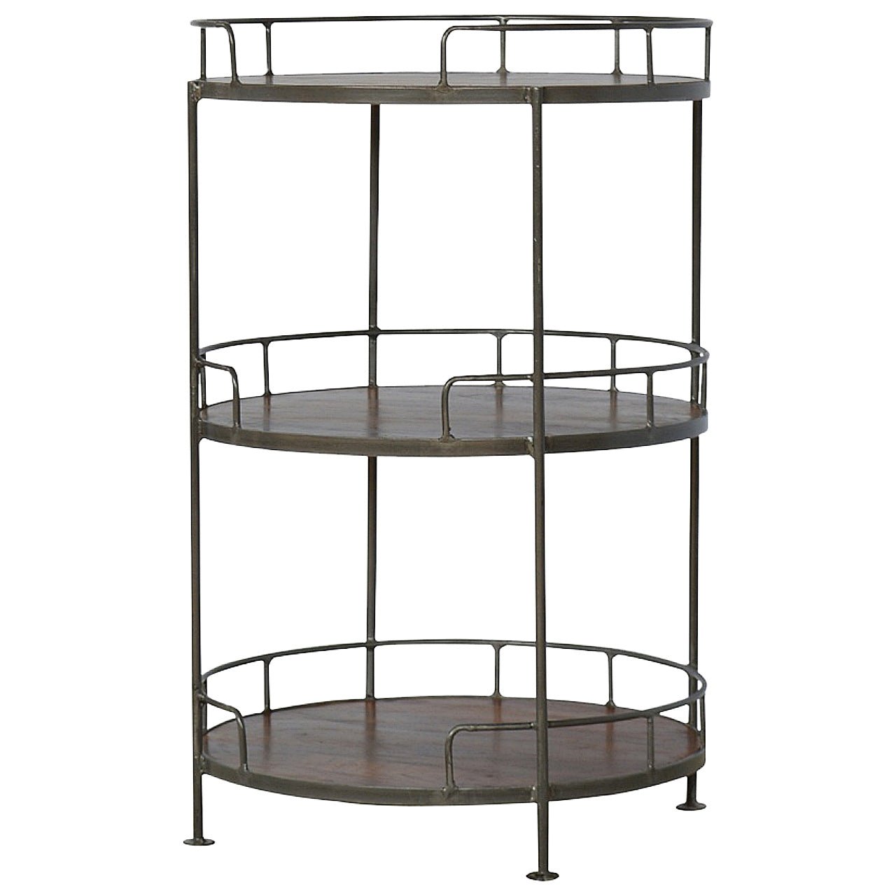 The Carson Butler’s Tray Table — Solid Oak Service with Iron Base - The Timeless Trading Co.
