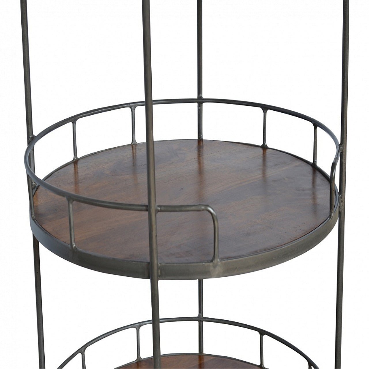 The Carson Butler’s Tray Table — Solid Oak Service with Iron Base - The Timeless Trading Co.