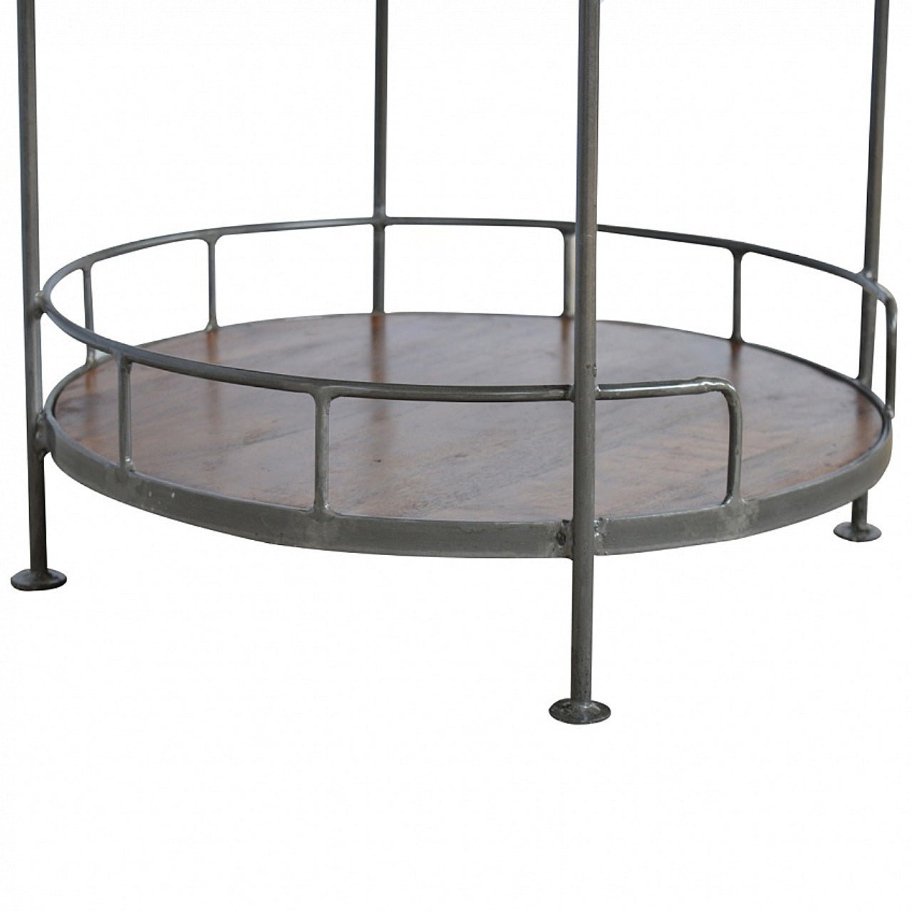 The Carson Butler’s Tray Table — Solid Oak Service with Iron Base - The Timeless Trading Co.