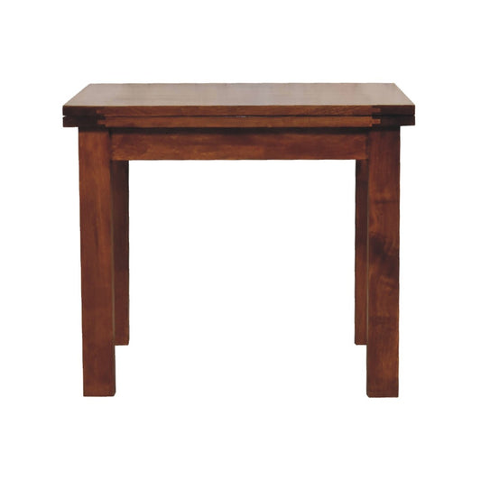 The Chestnut Hearth Table – Extendable Mango Wood Dining Table - The Timeless Trading Co.