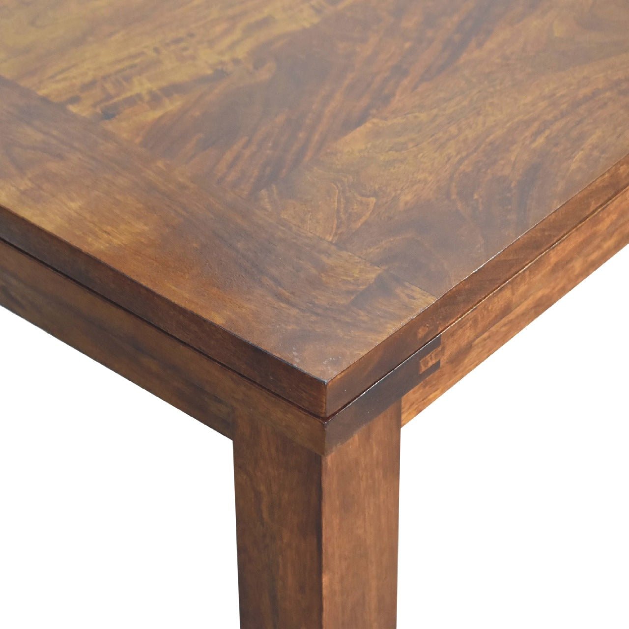 The Chestnut Hearth Table – Extendable Mango Wood Dining Table - The Timeless Trading Co.