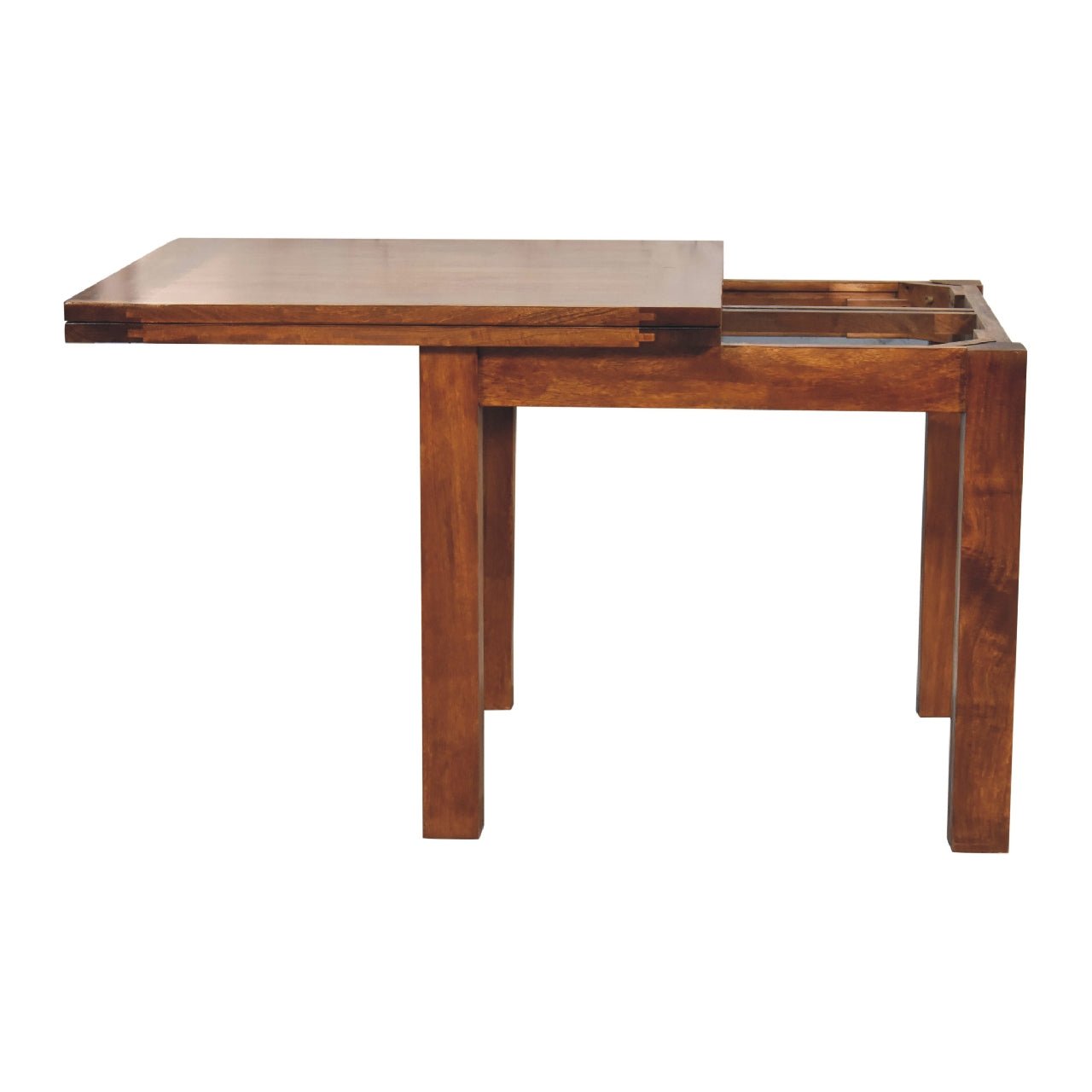 The Chestnut Hearth Table – Extendable Mango Wood Dining Table - The Timeless Trading Co.