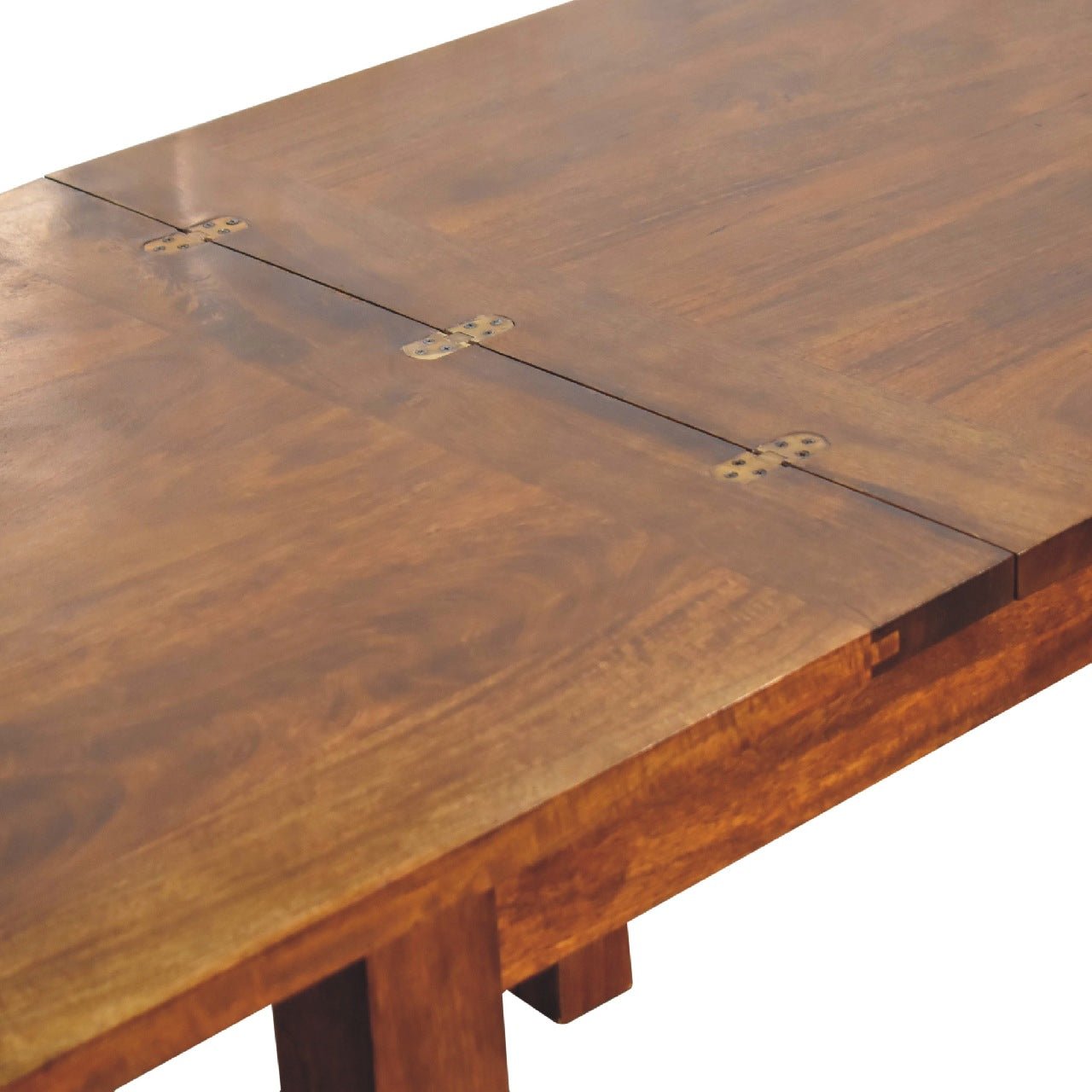 The Chestnut Hearth Table – Extendable Mango Wood Dining Table - The Timeless Trading Co.