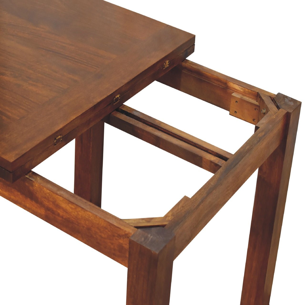 The Chestnut Hearth Table – Extendable Mango Wood Dining Table - The Timeless Trading Co.