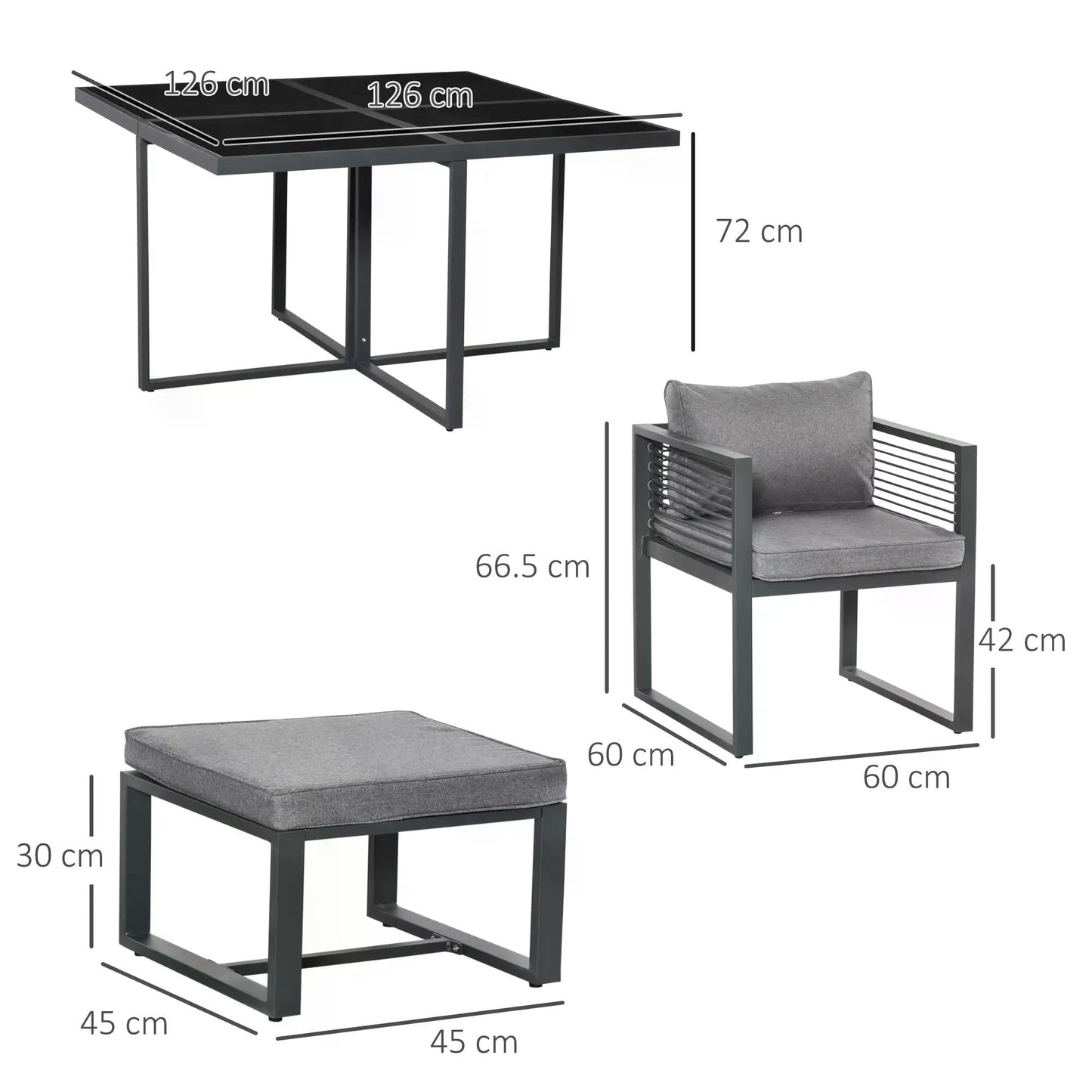 The Cotehele Cube – 8 Seater Garden Dining Ensemble - The Timeless Trading Co.