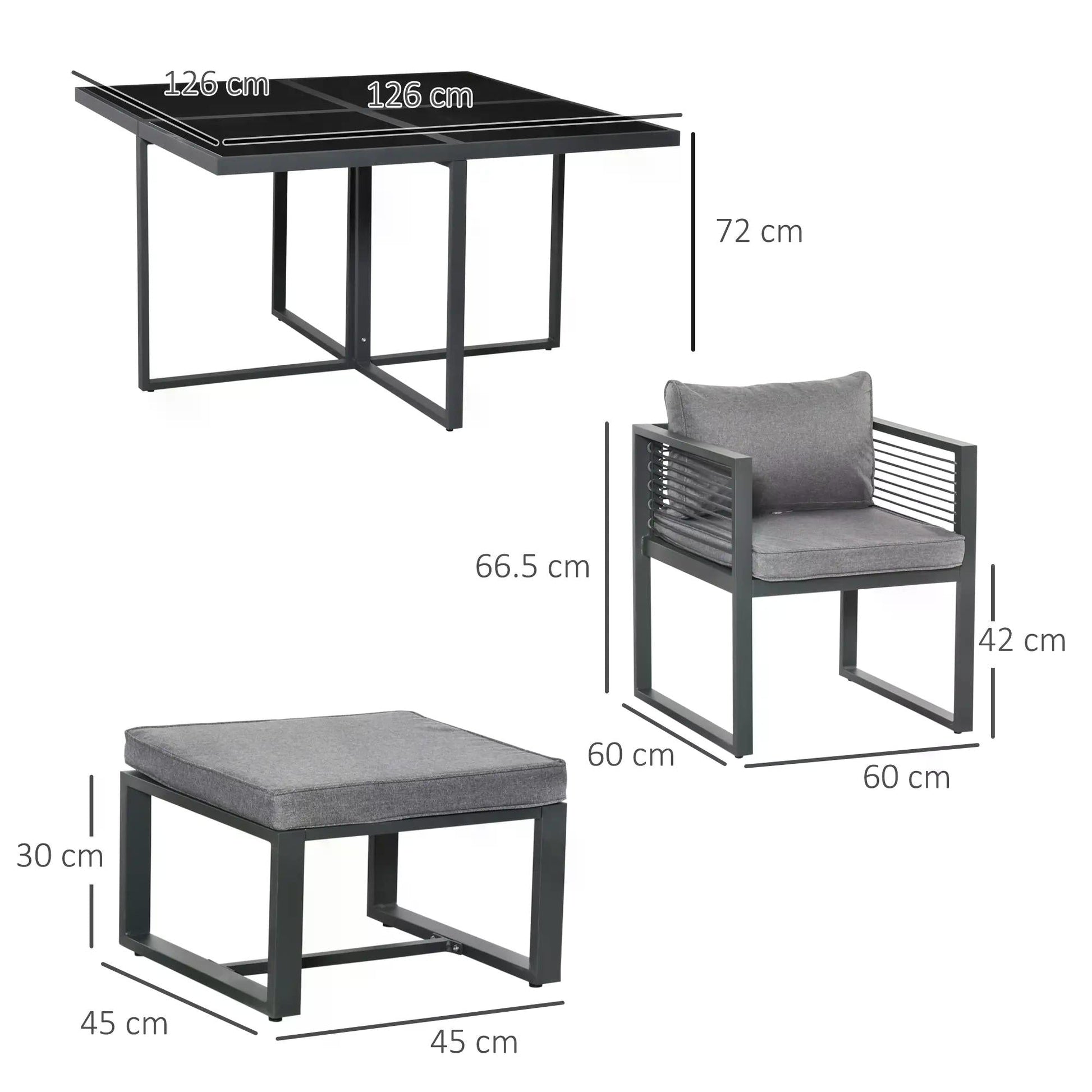 The Cotehele Cube – 8 Seater Garden Dining Ensemble - The Timeless Trading Co.
