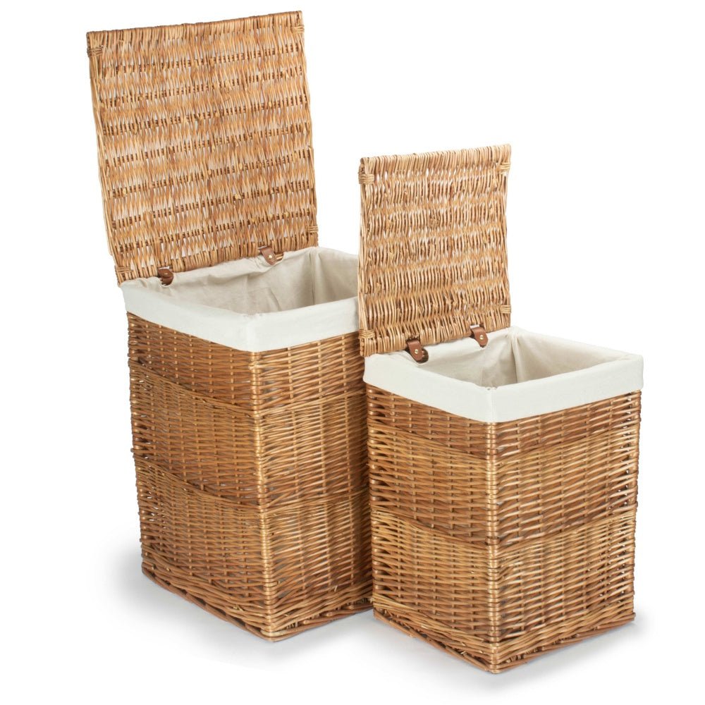 The Edwin Willow Laundry Chest with Cream Lining - The Timeless Trading Co.