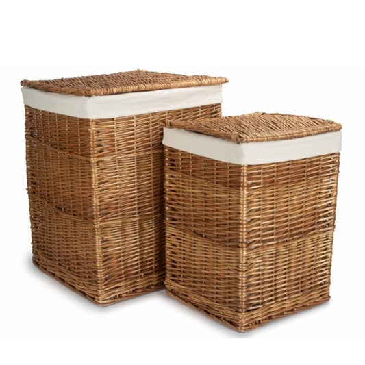 The Edwin Willow Laundry Chest with Cream Lining - The Timeless Trading Co.