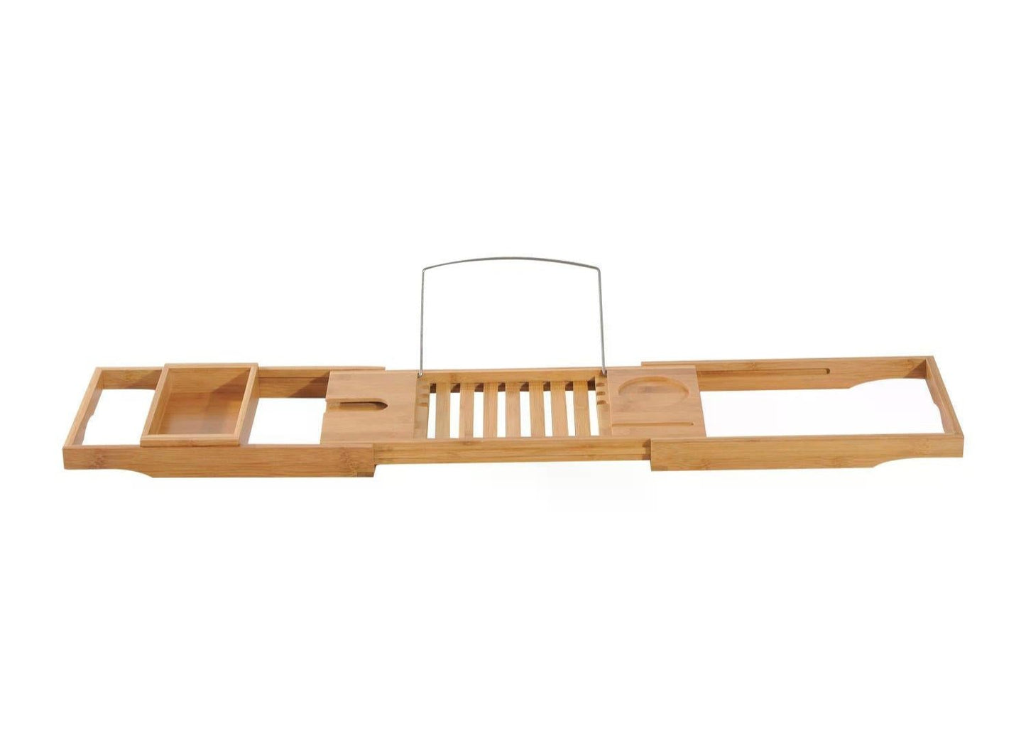 The Elstead Bath Caddy – Extendable Bamboo Shelf for Rituals & Reading - The Timeless Trading Co.