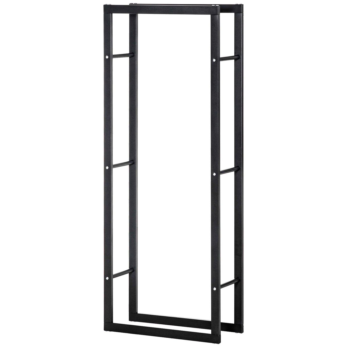 The Forager’s Tall Log Keeper – Black Metal Firewood Rack - The Timeless Trading Co.