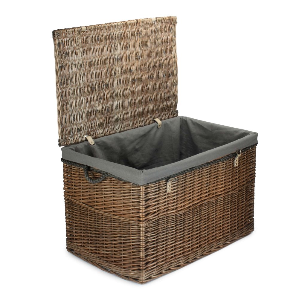 The Hatherleigh Holdall – Large Wicker Storage Chest for Cushions & Throws - The Timeless Trading Co.