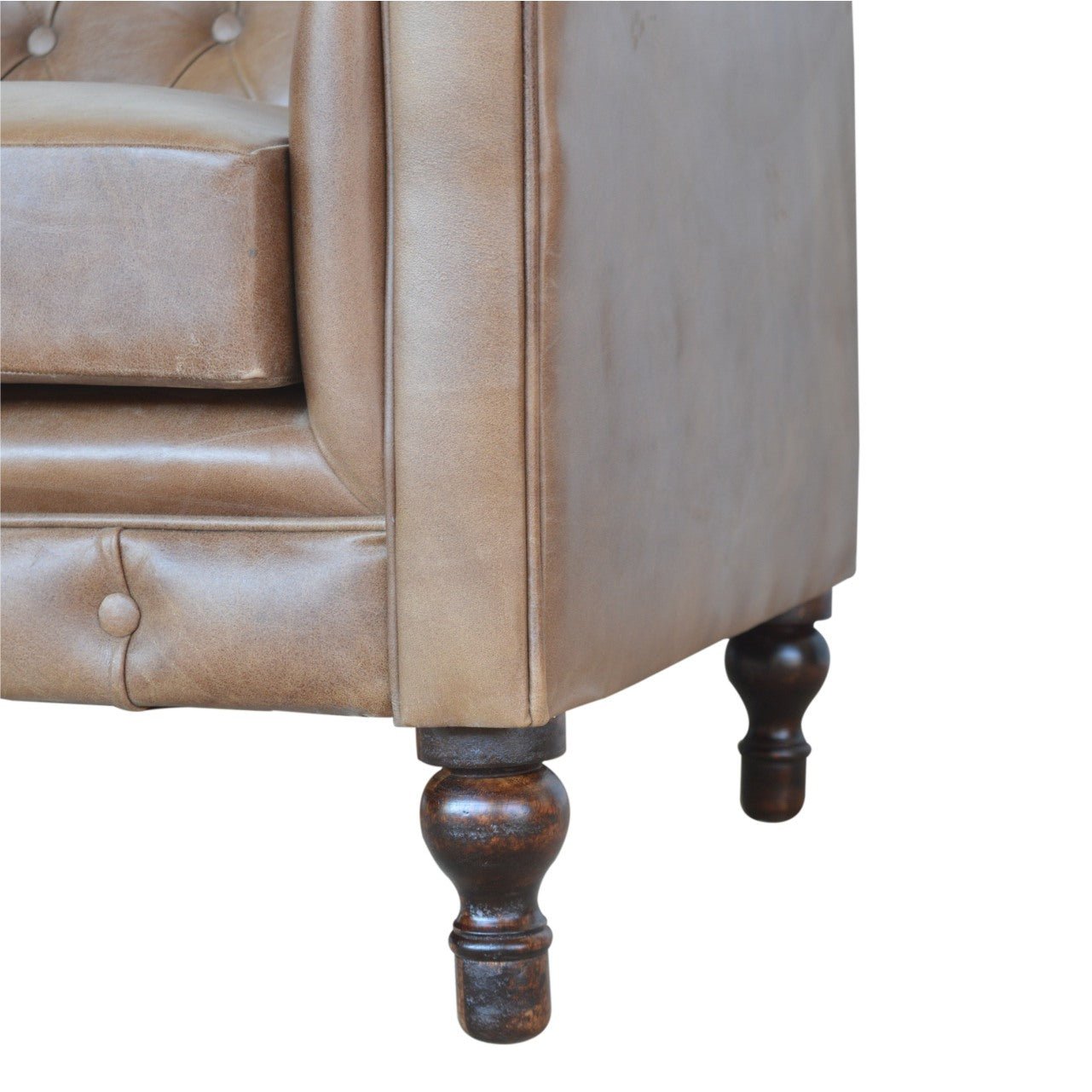 The Hearthmere Chesterfield – Buffalo Leather Two - Seater - The Timeless Trading Co.