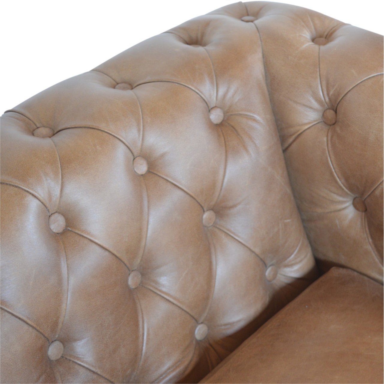 The Hearthmere Chesterfield – Buffalo Leather Two - Seater - The Timeless Trading Co.