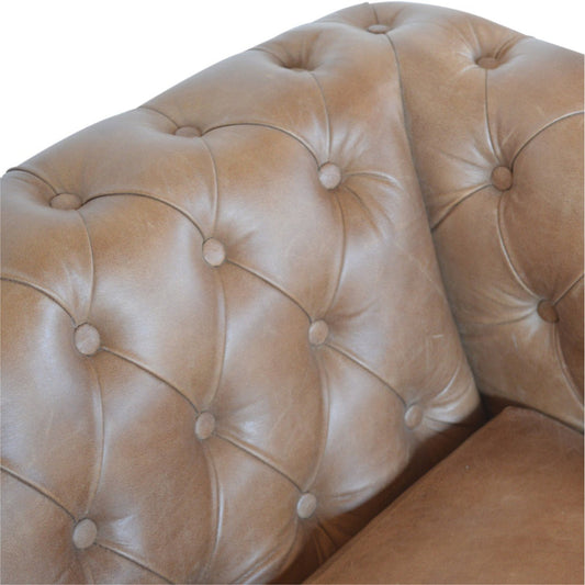 The Hearthmere Chesterfield – Buffalo Leather Two - Seater - The Timeless Trading Co.