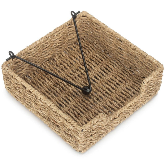 The Mersea Napkin Keeper – Handwoven Seagrass & Metal Frame - The Timeless Trading Co.