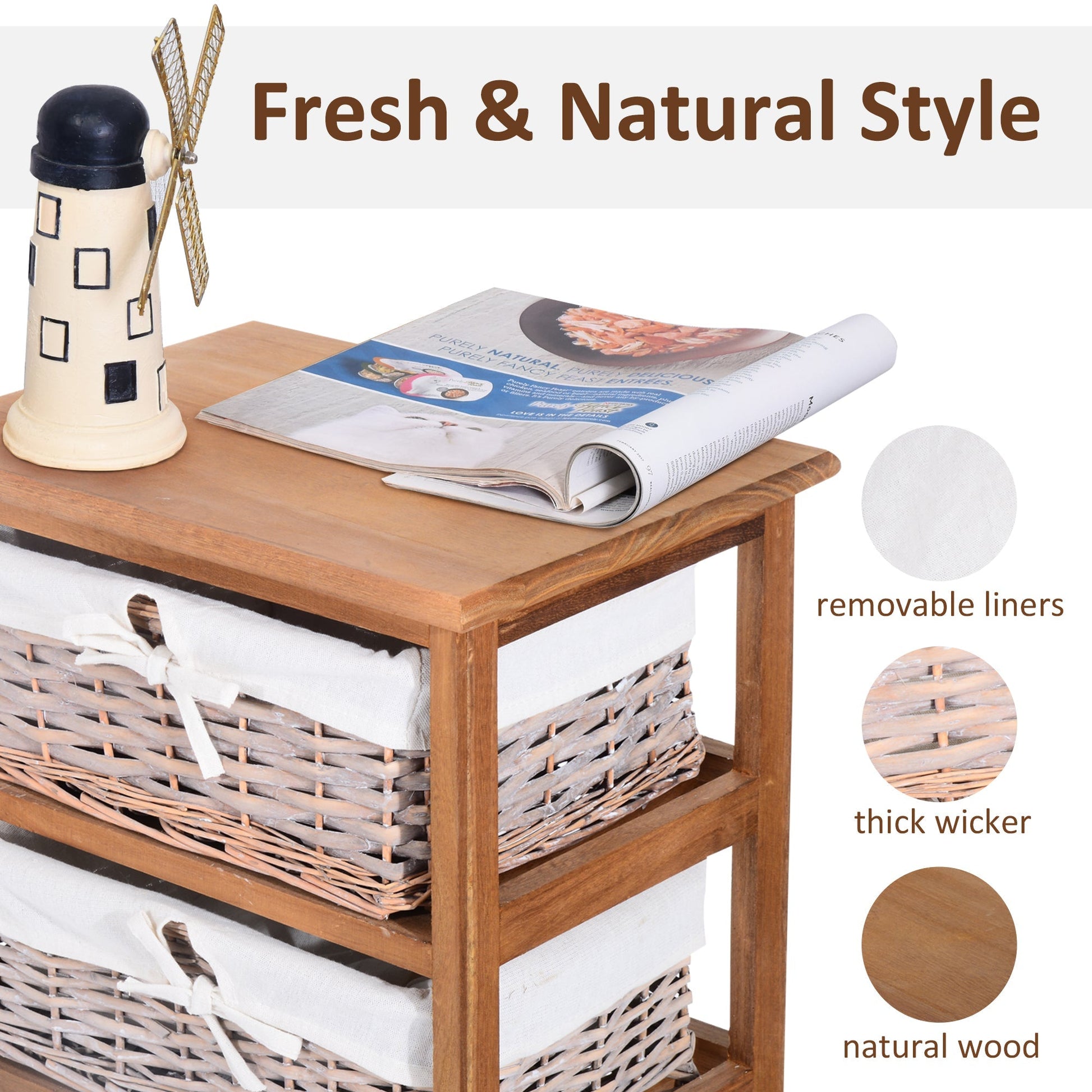The Quiet Drawerkeeper — Wicker & Wood Cabinet for Bathroom Rituals - The Timeless Trading Co.