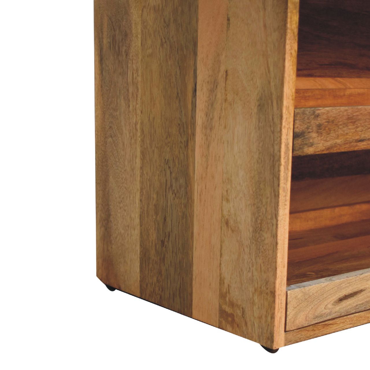 The Stanhope Ramble – Buffalo Hide Shoe Bench with Oak - ish Drawers - The Timeless Trading Co.