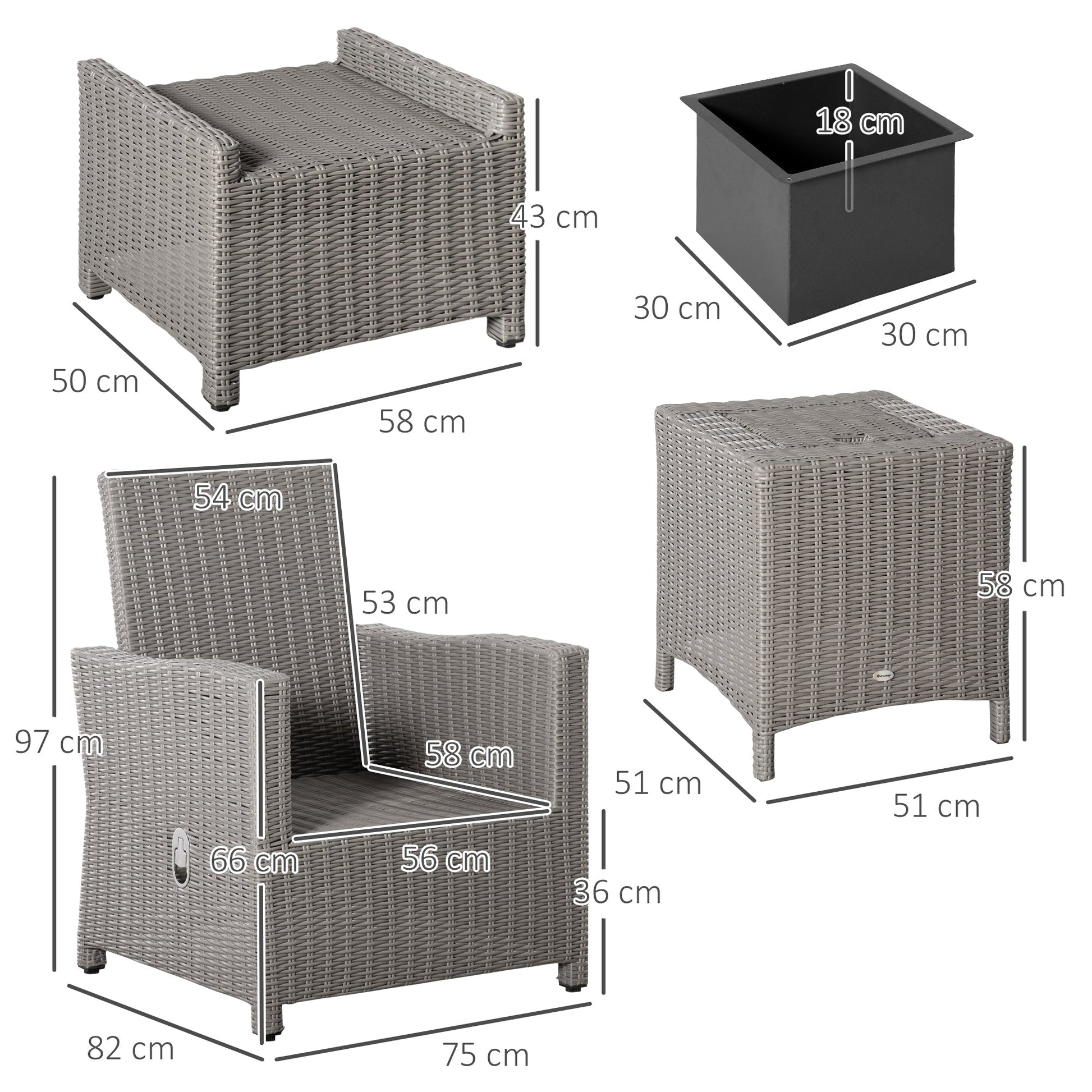 The Wetherby Garden Gathering Set – Grey Rattan & Olefin Comfort - The Timeless Trading Co.