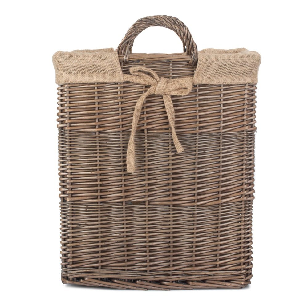 The Whitby Basket – Lined Wicker Storage for Logs, Blankets & Keepsakes - The Timeless Trading Co.