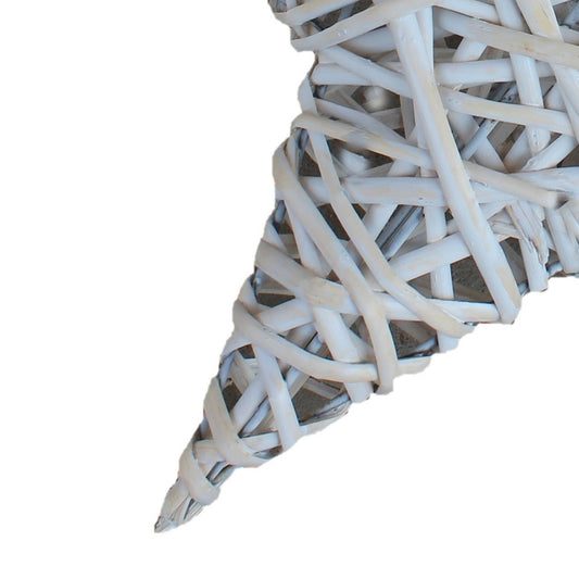 Whispering Wicker Star – Whitewashed Festive Keepsake - The Timeless Trading Co.